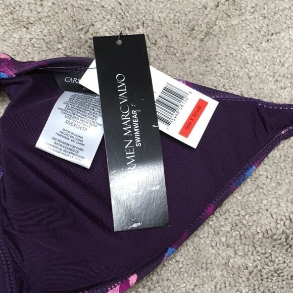 Carmen Marc Valvo purple bikini top. NWT - Picture 8 of 9
